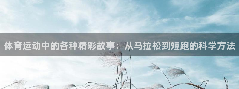 哈哈体育：体育运动中的各种精彩故事：从马拉松到短跑的科学方法